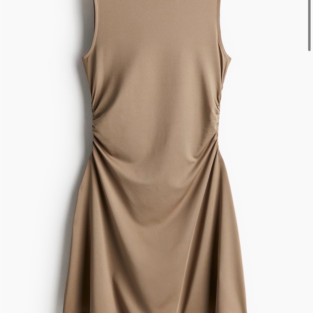 H&M Tan Sleeveless Mini Dress